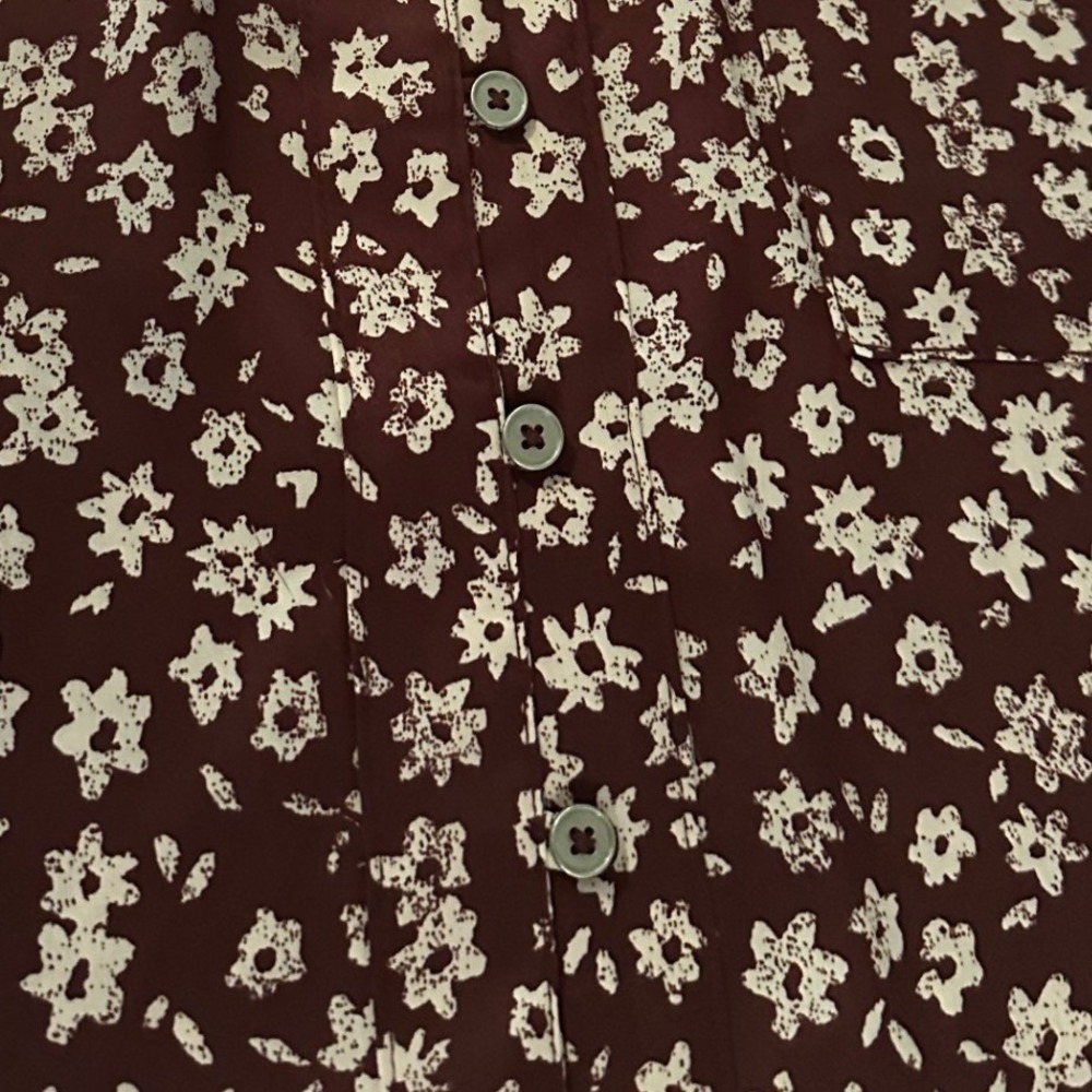 PILCRO The Keira Blouse Sz 2X Ditsy Floral Peter Pan Collar Ruffle Puff Sleeve - Picture 9 of 13